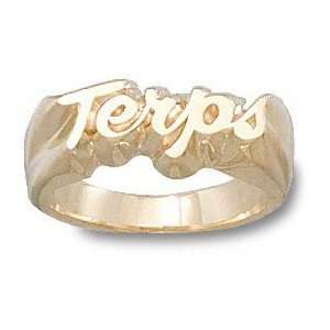 Maryland Terrapins Solid 10K Gold TERPS Ladies Ring Size 7  