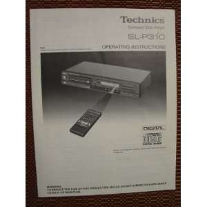  Technics SL P310 Compact Disc Player   Operating Manual 
