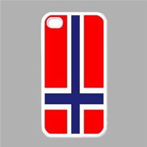 Norway Flag White Iphone 4   Iphone 4s Case