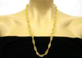 18K HGE Singapore Link Gold Chain 24 NEW!  