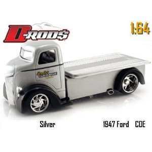   Rods Silver 1947 Ford Coe 164 Scale Die Cast Truck Toys & Games