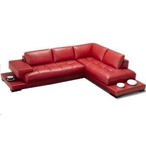  Tufted Seat Modern Leather Sectional Sofa: Home & Kitchen