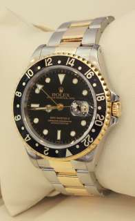 Mans Rolex GMT Master II MDL 16713 Jubilee Gold and SS, Chronometer 