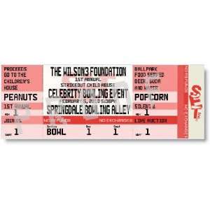  Red Bowling Ticket Invitations