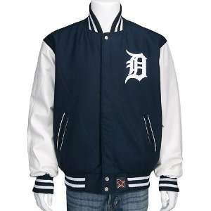  Detroit Tigers Reversible Wool & Leather/nylon Jacket (2XL 