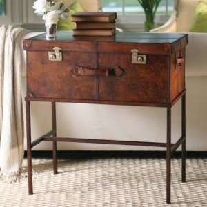  APEB0227   Valise Leather Console Table