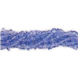  Blue Moon Frosting Glass Bead Chips 22 Inch  Sapphire 