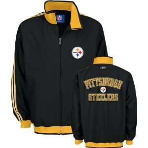 Pittsburgh Steelers Black Lines Full Zip Jacket:  Sports 