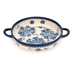  Polish Pottery Daisy Surprise Small Round Casserole with 