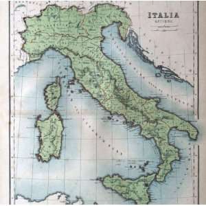  Old Italy Map 12 x 12 Paper: Office Products
