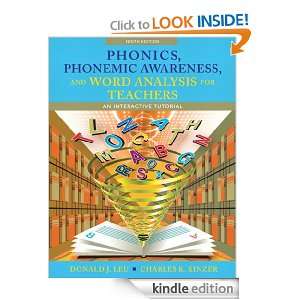 Phonics, Phonemic Awareness, and Word Analysis for Teachers An 