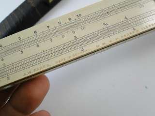 Antique 1899 A.W.Faber Calculating Rule Sliding Ruler Bone Curse 