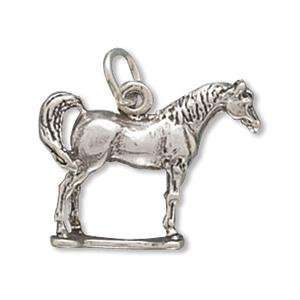  Standing Horse Charm Sterling Silver Jewelry