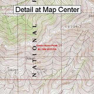  USGS Topographic Quadrangle Map   Santa Rosa Peak, Nevada 