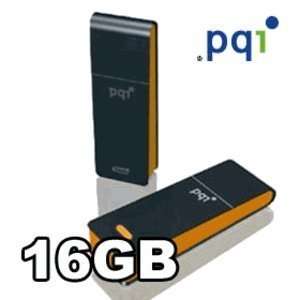  PQI i221 16GB USB Flash Drive Black/Orange   Retail 