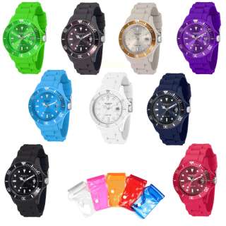 MADISON New York Candy Time Silikon Watch Armbanduhr mit Datum TOP 