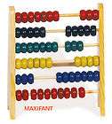 Rechenrahmen Abacus rechnen lernen 60 Ringe Holz NEU