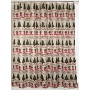  CHRISTMAS TIME FABRIC SHOWER CURTAIN