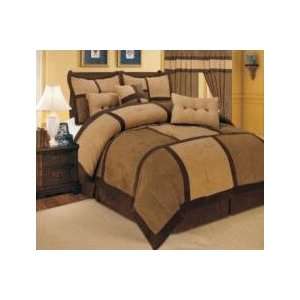   SOFT MICRO SUEDE COMFORTER SET QUEEN SIZE COFFEE/BROWN: Home & Kitchen
