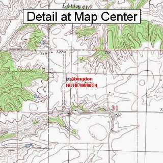   Topographic Quadrangle Map   Abingdon, Illinois (Folded/Waterproof
