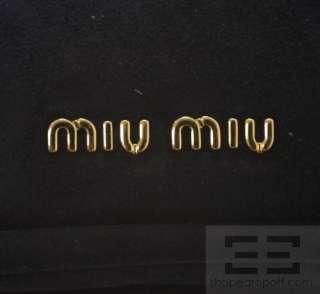 Miu Miu Navy Blue Suede & Gold Chain Double Flap Bag  
