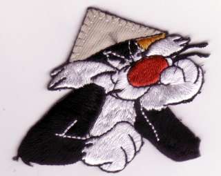 Looney Tunes Sylvester Cartoon Cat with Rice Paddy Hat Embroidery 
