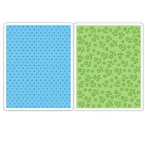   Embossing Folders 2 Pack   Dots & Flowers By The Package Arts, Crafts