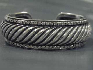 David Yurman Stirling Silver & Diamonds Cable Bracelet  