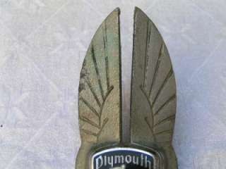 1930s Plymouth Original Enamel Grille Ornament Numbered  