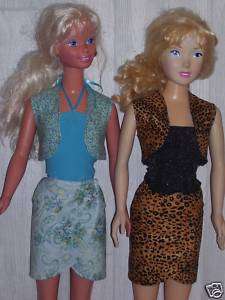 36 My Size Barbie Doll Reversible Vest Skirt Pattern  