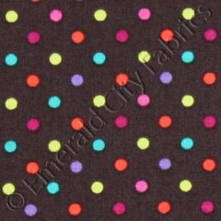Michael Miller Mini Mikes Dot Cocoa Brown Cotton Quilt Quilting Fabric 