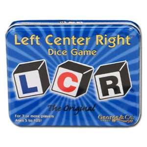 Original LCR Left Center Right Dice Game  New  