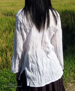 clothing breezy open ladies light summer cotton shirt white szxl