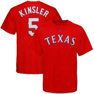 Texas Rangers Ian Kinsler Red Jersey T Shirt sz XXL 2XL  