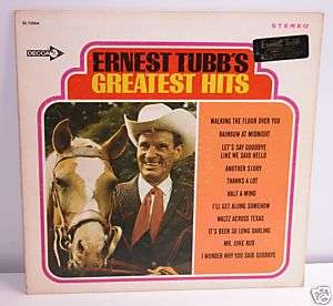 Signed Ernest Tubb LP Autographed by Band & Store Label  