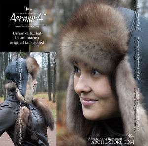 NEW Stone Marten Fur Hat Ushanka Chapka Pelzmütze LUXE  