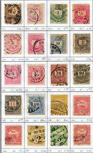 HUNGARY Collection 1,260 Different Stamps 1871/1990  