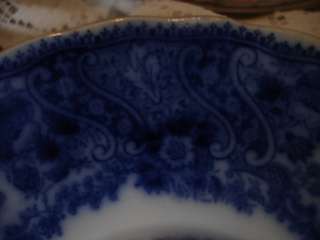 Antique Burgess & Leigh Nonpareil Flow Blue Saucer  