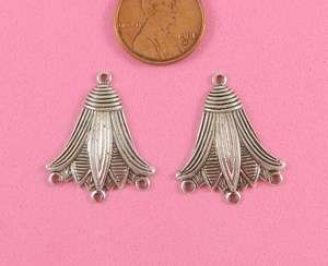 ANT SILVER EGYPTIAN LOTUS FLOWER W/3RING   2 PC(s)  