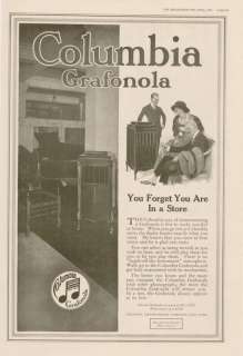 1918 Columbia Grafonola happy melomans advertising AD  