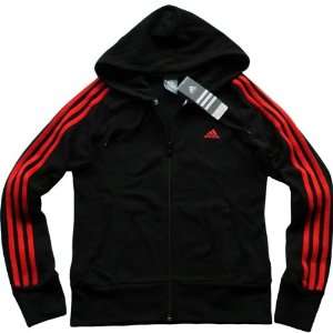 Adidas Damen Jacke ESS 3S Jacket mit Kapuze Tracktop Hoody, Schwarz 