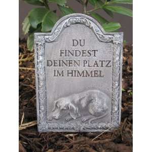 Gedenktafel Grabschmuck für ihren Hund  Garten