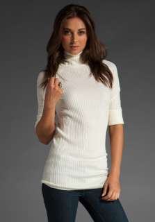 VINCE Elbow Sleeve Turtleneck Sweater in Winter White at Revolve 