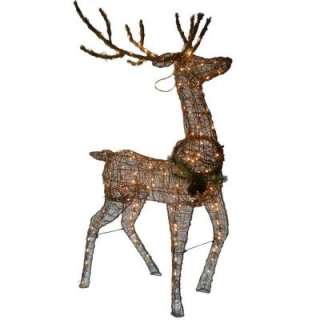 Home Accents Holiday 60 In. 200 Light Brown PVC Grapevine Reindeer 