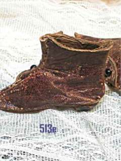 ANTIQUE FRENCH FASHION DOLL BOOTS #5 3 X 1 1800s  
