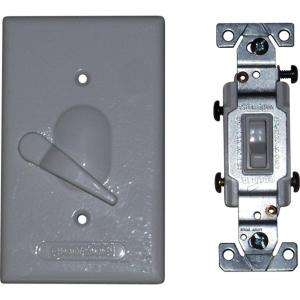   Switch Cover with Three Way Switch   Gray KDL3P 