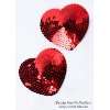 Herzförmige, pailettenbesetzte Pasties Glamour Heart, rot