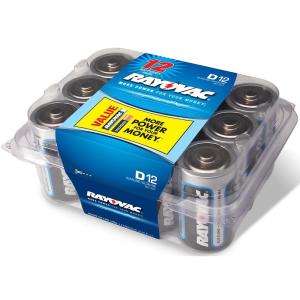 Rayovac Alkaline D Batteries (12 Pack) 813 12PPD 