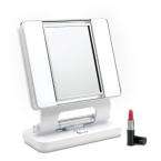 13 in. White Square Makeup Mirror With Dual Lights  DISCONTINUED