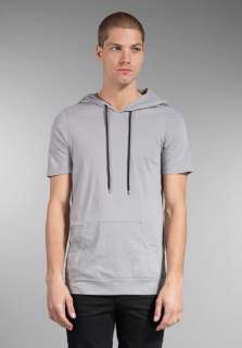 SON Organic Jersey Short Sleeve Hoodie in Storm Grey at Revolve 